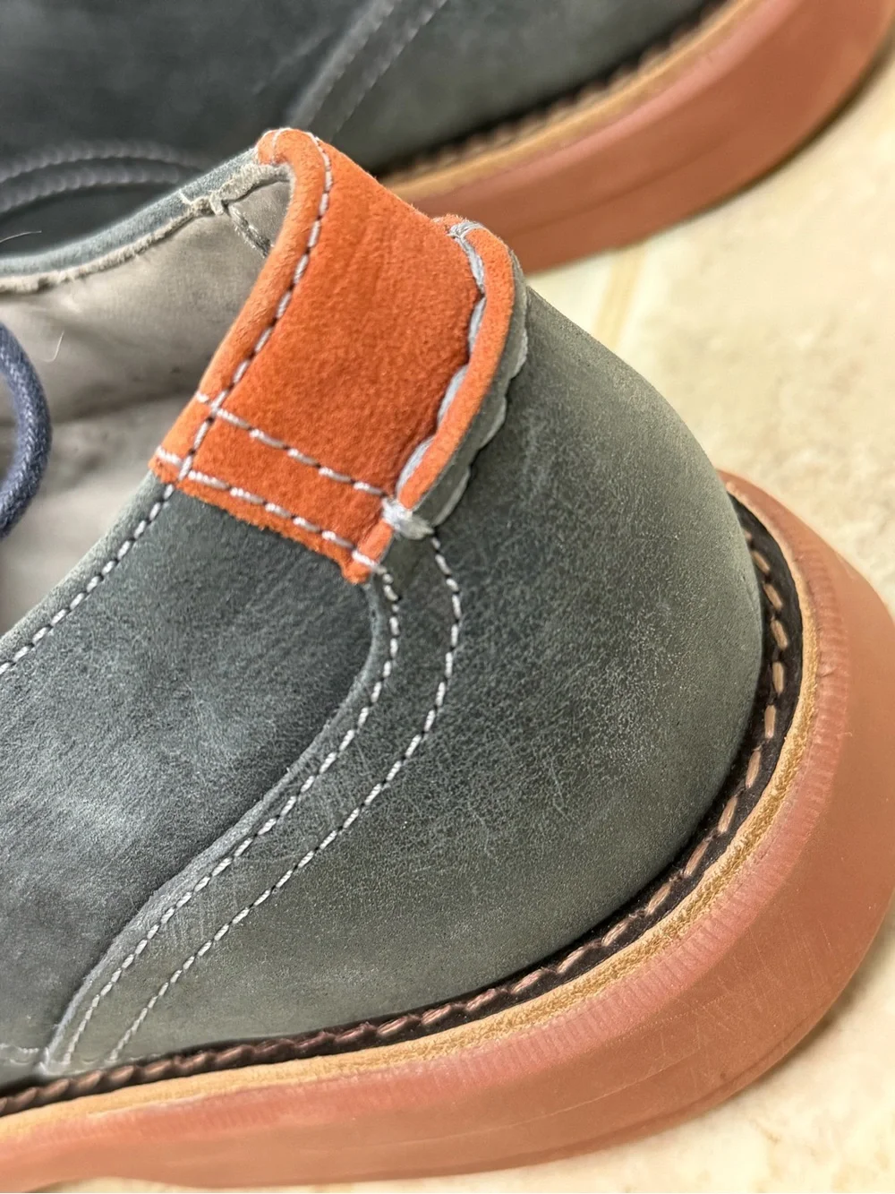 Sperry Gold Cup Bellingham Grey Suede Cap Toe Oxford ASV Dress Shoes 10